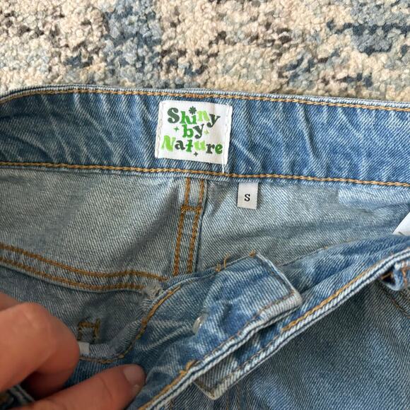 Shiney by Nature Original Denim Mini Skirt - Light Wash - Picture 3 of 4